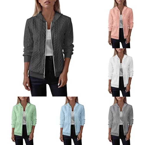 Damen Hoodie Jacke Oversize Reißverschluss Winterjacke Langarm Mantel Winter Warm Cardigan Kapuzenpullover Sweatshirt mit Kapuze Strickjacke Kapuzenjacke mit Taschen Kapuzenpulli Damen Hoodie Jacke Oversize Reißverschluss Winterjacke Langarm Mantel Winter Warm Cardigan Kapuzenpullover Sweatshirt mit Kapuze Strickjacke Kapuzenjacke mit Taschen Kapuzenpulli von Generic