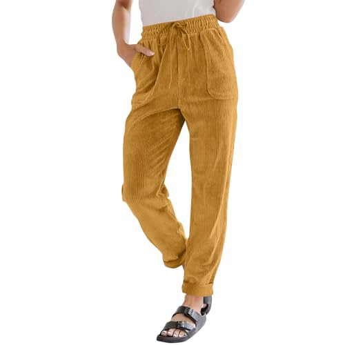 Damen Hose Weites Bein - Yogahose, Cordhose Stretch, Bundfaltenhose Winter, Teenie Baggy Schlupfhose Damen Hose Weites Bein - Yogahose, Cordhose Stretch, Bundfaltenhose Winter, Teenie Baggy Schlupfhose von Generic