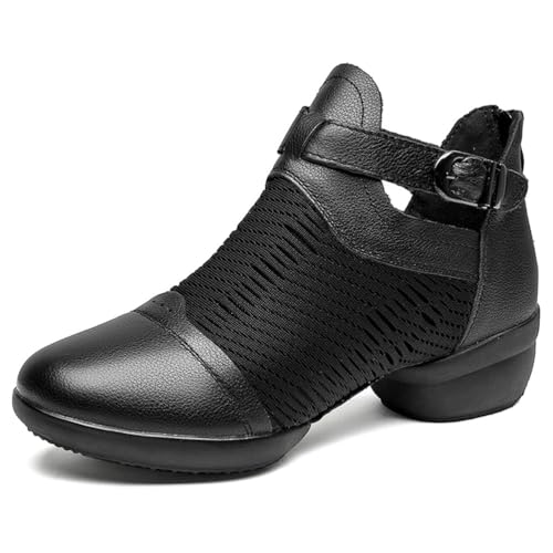 Damen Jazz Schuhe Atmungsaktive Mesh Ballroom Tanzschuhe Plattform Wanderschuhe mit Knöchelschnalle,Schwarz,40 EU Damen Jazz Schuhe Atmungsaktive Mesh Ballroom Tanzschuhe Plattform Wanderschuhe mit Knöchelschnalle,Schwarz,40 EU von Generic