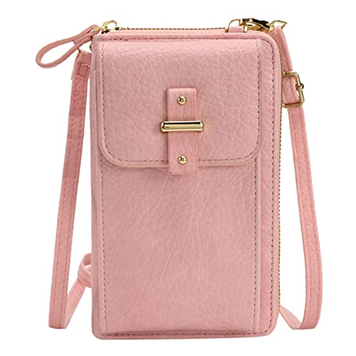 Damen Jogginghose Mit Reißverschluss Taschen Damen Crossbody Geldbörsen Damen Freizeittasche Verstellbarer Riemen Umhängetasche Taschen Rucksack Damen (Pink, One Size) von Generic