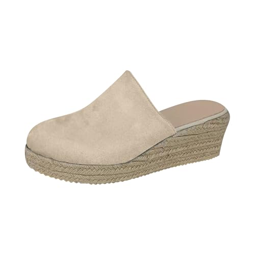 Damen Keilabsatz Schuhe Damen Sandalen Mit Absatz Wedges Sommer Espadrilles Pantoletten Plattform Hausschuhe Geschlossen Leichte Leinen Keilsandalen Baumwoll Weichen Muffin-Sandalen Clogs Damen Keilabsatz Schuhe Damen Sandalen Mit Absatz Wedges Sommer Espadrilles Pantoletten Plattform Hausschuhe Geschlossen Leichte Leinen Keilsandalen Baumwoll Weichen Muffin-Sandalen Clogs von Generic