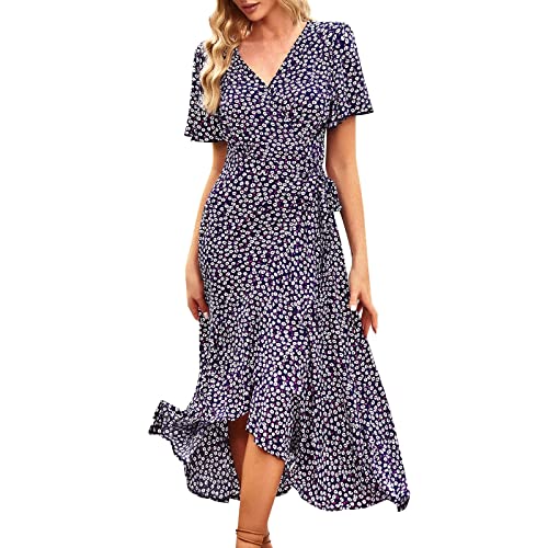 Damen Kleider Sommer Midi Festlich Schick Freizeitkleid Sommerkleid mit Blumen Sexy A Linie Elegant Strandkleid Boho Kleid Knielang Kurzarm Leicht Luftig Curvy Midikleid Blusenkleid Damen Kleider Sommer Midi Festlich Schick Freizeitkleid Sommerkleid mit Blumen Sexy A Linie Elegant Strandkleid Boho Kleid Knielang Kurzarm Leicht Luftig Curvy Midikleid Blusenkleid von Generic