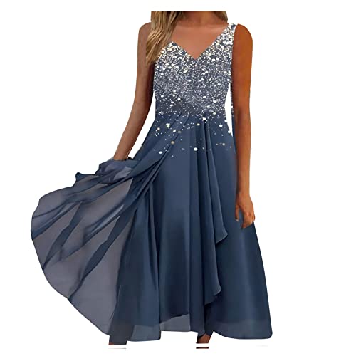 Damen Kleider Spitzenkleid Chiffon Cocktailkleid Festliches Ballkleid Brautjungfernkleider Für Hochzeit Midi Abendkleider S-5XL von Generic