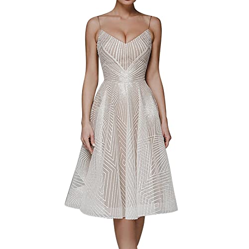 Damen Kleider Spitzenkleid Elegant Damen A-Linie Spitze Applikationen Lange Brautkleider für die Braut Chiffon Boho Brautkleider mit Split Kleid Zweiteiler von Generic