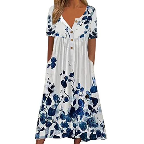 Damen Kleider: Curvy Leicht Luftig Große Größen Schick Blusenkleid Strandkleid A Linie Sexy Kurzarm Elegant Maxikleid Sommerkleid Maxi Festlich mit Blumen Lang Boho Kleid Freizeitkleid Damen Kleider: Curvy Leicht Luftig Große Größen Schick Blusenkleid Strandkleid A Linie Sexy Kurzarm Elegant Maxikleid Sommerkleid Maxi Festlich mit Blumen Lang Boho Kleid Freizeitkleid von Generic