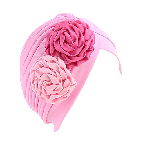 Damen Kopftuch Hut Mütze Haarschal Turban Kopfwickel Turban Hüte Kopfbedeckung Stirnband Männer (Hot Pink, Einheitsgröße) von Generic