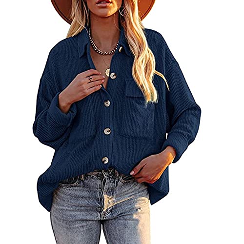 Damen Kurz Cordjacke Corduroy Vintage Kurzjacke Lange Ärmel Outwear Winter Frühling Herbst Top Outwear Mode Langarm Retro Casual Jacke von Generic