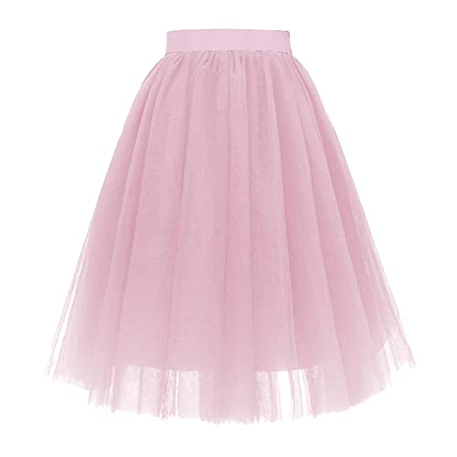 Damen Kurz Tüllrock Petticoats Unterrock Rockabilly Tutu Tüll Tanzkleid Ballettrock Karneval von Generic