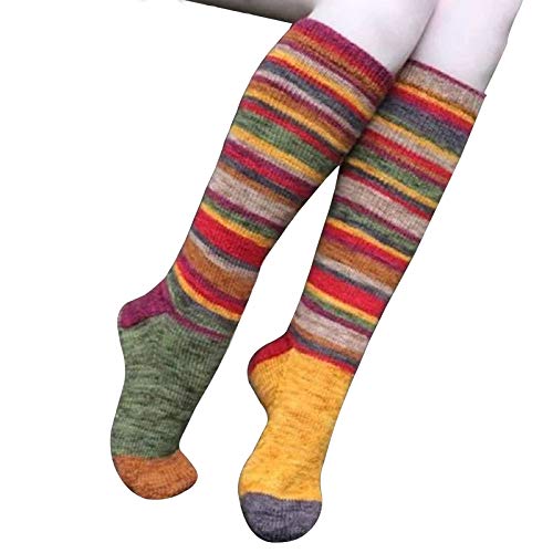 Damen Ladies College Socken Strümpfe Kniestrümpfe Kniestrümpfe Damen Thermo Winterstrümpfe Mit Innenfrottee Knee High Socks Lange Socken Overknee Strümpfe von Generic