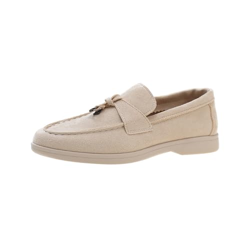 Damen Lässig Bequem Wildleder Leichtes Fahren Mokassins Klassische Mode Penny Slip on Damen Fahren Loafer Flache Schuhe,Beige,42 EU Damen Lässig Bequem Wildleder Leichtes Fahren Mokassins Klassische Mode Penny Slip on Damen Fahren Loafer Flache Schuhe,Beige,42 EU von Generic