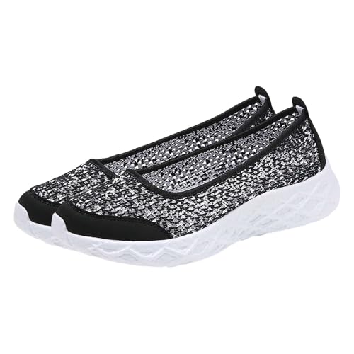 Damen Laufschuhe, ohne Schnürsenkel, Mokassins, orthopädisch, Sportschuhe, rutschfest, leicht, atmungsaktiv und bequem, Sneaker, modisch, Schwarz, 37 EU Damen Laufschuhe, ohne Schnürsenkel, Mokassins, orthopädisch, Sportschuhe, rutschfest, leicht, atmungsaktiv und bequem, Sneaker, modisch, Schwarz, 37 EU von Generic