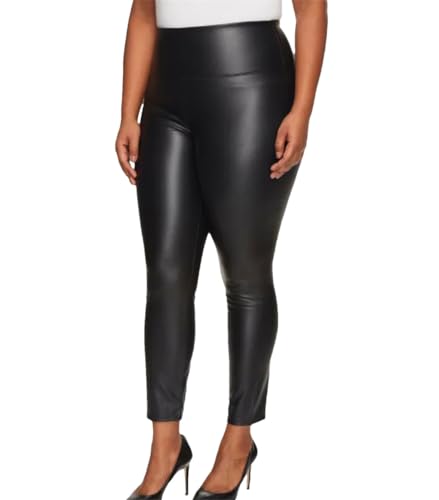 Damen-Leggings Aus Kunstleder In Übergröße, Stretch-PU-Lederhose, Bauchkontrollhose von Generic