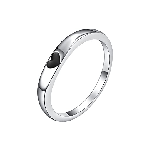 Damen Liebe Herz Ring Einfacher Edelstahl Hochzeit Verlobung Schwanz Ring Schmuck von Generic