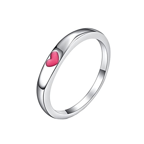 Damen Liebe Herz Ring Einfacher Edelstahl Hochzeit Verlobung Schwanz Ring Schmuck von Generic