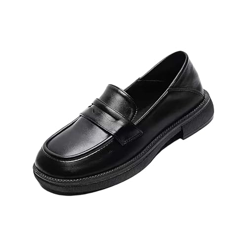 Damen Loafer Bequeme Mokassins Slippers Niedrige Schuhe Faltbare Klassische Weichbettung orthopädische Mit Fussbett Schuhe (Black, 36) von Generic