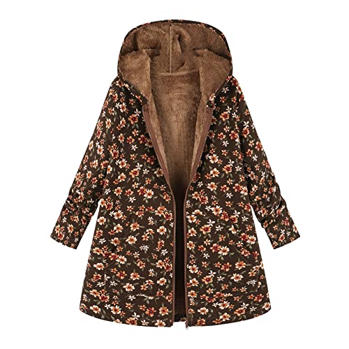 Damen Mantel Große Größen Parka Lang Gefüttert Winterparka Gefüttert Steppmantel Leicht Daunenmantel Oversize Samtjacke Pelzmantel Winterjacke Oberbekleidung von Generic
