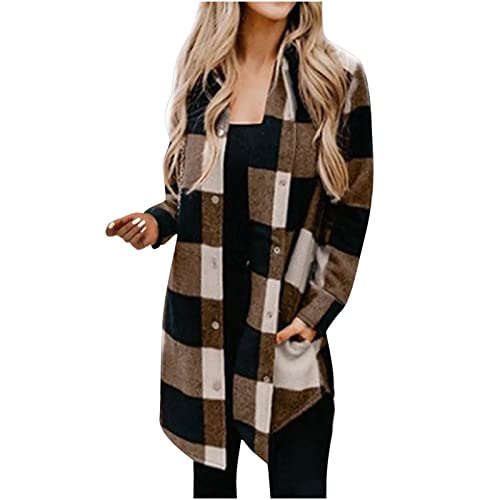 Damen Mantel Trenchcoat Langarm Cardigan Elegante Schlanke Knöpfe Mantel Warm Übergangsmantel Wintermantel Herbst Winter Jacke Parka mit Reverskragen Wollmantel Meine Bestellungen Anzeigen von Generic