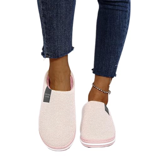 Damen Memory Foam Plüsch Hausschuhe Antirutsch Baumwolle Pantoffeln Mit Polar Fleece-Futter Filzpantoffeln, Hausschuhe Damen & Herren, Slipper, Pantoletten, Filz Unisex-Hausschuh von Generic
