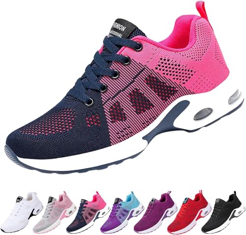 Damen Mesh Laufschuhe Turnschuhe Sportschuhe Sneaker Running Tennis Schuhe Straßenlaufschuhe Dämpfung Leichtgewichts Atmungsaktiv Walkingschuhe Outdoor Fitness von Generic