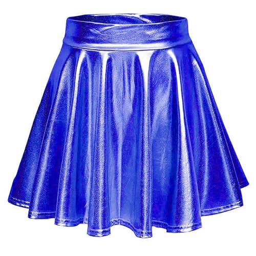 Damen Metallischer Faltenrock Mini Skater Rock PU Lederrock Sexy Hohe Taille A-Linie Silber Rock Karneval Metallic Y2K Tennisrock Tanzrock Rave Party Club Kostüme Damen Metallischer Faltenrock Mini Skater Rock PU Lederrock Sexy Hohe Taille A-Linie Silber Rock Karneval Metallic Y2K Tennisrock Tanzrock Rave Party Club Kostüme von Generic