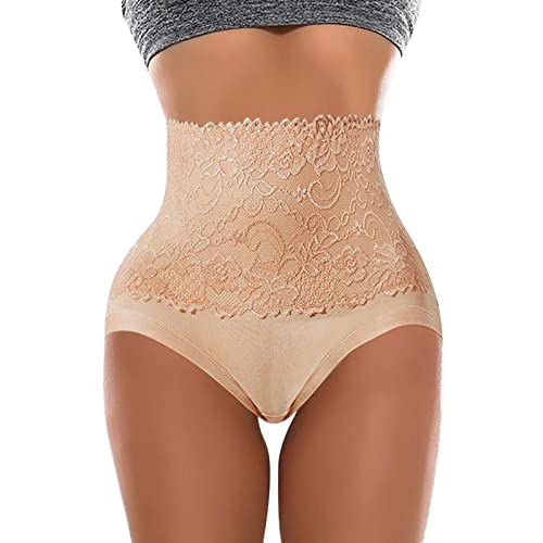 Damen Miederslip Stark Formend Bauch Weg Shaping String Push-Up Spitze Taillenslip Atmungsaktiv Miederhose Shaping Formslip sexy Unterhose Shapewear High Waist Miederhose Body Shaper (Gold, 6XL) von Generic