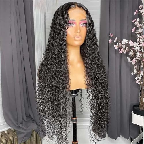 Damen Mittelteil 66 Cm 180 Dichte Weiche Leimfreie Verworrene Lockige Lange Tiefe Lace Front Perücken Für Den Täglichen Gebrauch black 26inches von Generic