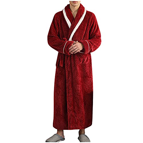 Damen Morgenmantel Shaggy Lang Flauschig Winter Cozy Warm Weich Wadenlang Bodenlang Loungewear Morgenmantel Flauschig Frauen Langarm Bademantel Kapuze von Generic