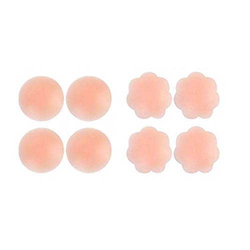 Damen Nippelpads Nipple Cover Ultra Dünne Wiederverwendbar und Selbstklebende Nippel Abdeckungen aus Silikon Aufkleber Nippelabdeckungen von Generic