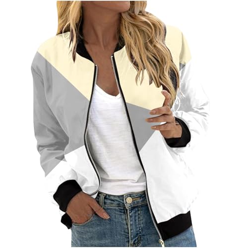 Damen Oberteile Damen Motorradjacke Damen Sommer Leichte Strickjacke Damen Sommer Bomberjacke Damen Sommer Kapuzenpullover Damen Damen Blouson Jacke Jeans von Generic