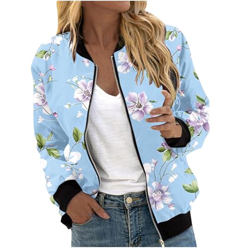 Damen Oberteile Sommerblazer Damen Leicht Zip Hoodie Damen Damen Cardigan Sommer Grauer Pullover Damen Regenjacke Wasserfest Damen Blouson Jacke Damen Dünne Steppjacke Damen Sommer von Generic