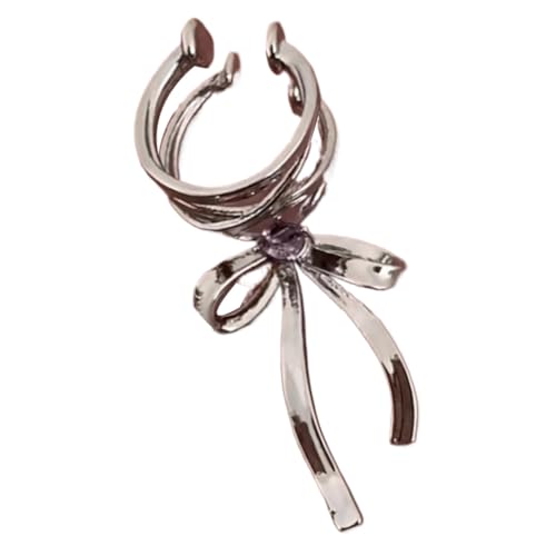 Damen-Ohrmanschette – kein Piercing, schöne Seidenkrawatteohrringe, Seidenschleifenohrringe, coole Bart-Ohrclips, Schleife-Ohrclips, Schleife-Ohrclips, Schleim-Schmuck, Se référer au descriptif von Generic