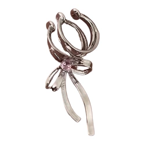 Damen-Ohrmanschette – kein Piercing, schöne Seidenkrawatteohrringe, Seidenschleifenohrringe, coole Bart-Ohrclips, Schleife-Ohrclips, Schleife-Ohrclips, Schleim-Schmuck, Se référer au descriptif von Generic