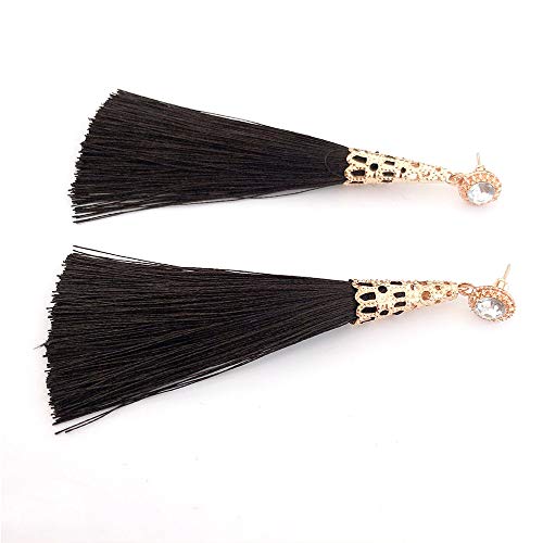 Damen-Ohrringe, Bohemian, lang, Quaste, Charme, Dangle Ohrringe, Schmuck, Zubehör, Schwarz, hohe Qualität von Generic