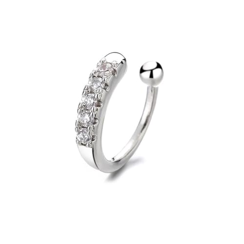 Damen Ohrringe Zirkonia Baumeln Creolen Ohrnägel Doppelschichtiger Zirkon-Ohrknochenclip-Ohrclip Ohne Piercing, Personalisierte Geometrische Volldiamantohrringe Für Männer Und Frauen von Generic