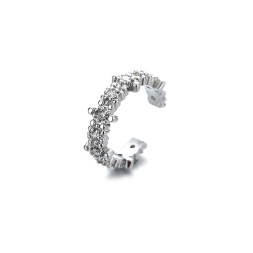 Damen Ohrringe Zirkonia Baumeln Creolen Ohrnägel Doppelschichtiger Zirkon-Ohrknochenclip-Ohrclip Ohne Piercing, Personalisierte Geometrische Volldiamantohrringe Für Männer Und Frauen von Generic