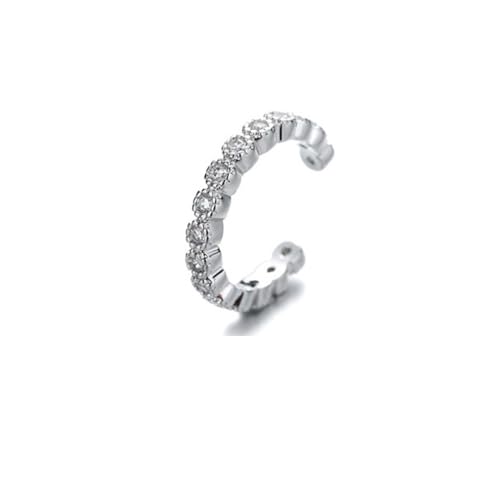 Damen Ohrringe Zirkonia Baumeln Creolen Ohrnägel Doppelschichtiger Zirkon-Ohrknochenclip-Ohrclip Ohne Piercing, Personalisierte Geometrische Volldiamantohrringe Für Männer Und Frauen von Generic