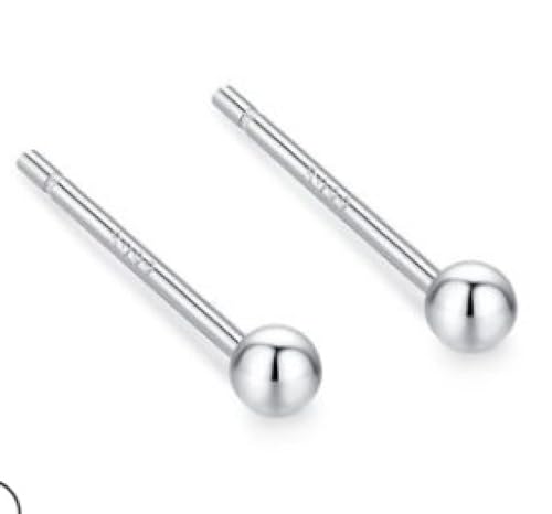 Damen Ohrringe Zirkonia Baumeln Creolen Ohrnägel Ohrstecker Aus 999Er-Sterlingsilber, Dicke Galvanisierung, Ohrstöpsel Müssen Nicht Entfernt Werden, Ohrstöpsel-Ohrringe Zum Schlafen von Generic