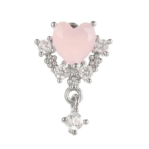 Damen Ohrringe Zirkonia Baumeln Creolen Ohrnägel Personalisierte Süße Und Coole Herzohrringe, Rosa Pfirsichherz, Stern, Mond, Kleine Ohrringe von Generic