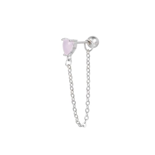 Damen Ohrringe Zirkonia Baumeln Creolen Ohrnägel Personalisierte Süße Und Coole Herzohrringe, Rosa Pfirsichherz, Stern, Mond, Kleine Ohrringe von Generic