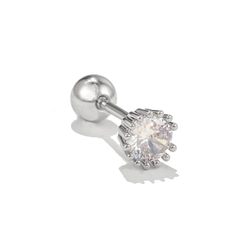 Damen Ohrringe Zirkonia Baumeln Creolen Ohrnägel Personalisierte Süße Und Coole Herzohrringe, Rosa Pfirsichherz, Stern, Mond, Kleine Ohrringe von Generic