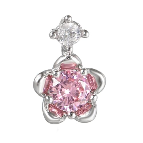 Damen Ohrringe Zirkonia Baumeln Creolen Ohrnägel Personalisierte Süße Und Coole Herzohrringe, Rosa Pfirsichherz, Stern, Mond, Kleine Ohrringe von Generic