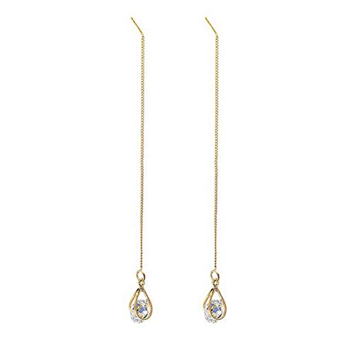 Damen Ohrringe in Tropfenform, Zirkonia, lange Kette, Draht, Ohrringe, kreativ und nützlich von Generic