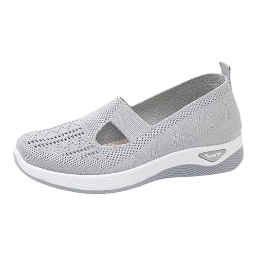 Damen Orthopädische Schuhe Walkingschuhe Leicht Sommerschuhe Slip on Sneaker Weite H Komfort Laufschuhe Vermascht Atmungsaktive Outdoor Sportschuhe Arch Support Schuhe Damen von Generic