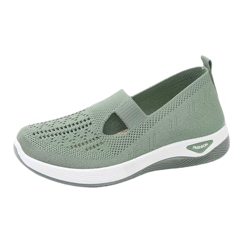 Damen Orthopädische Schuhe Walkingschuhe Leicht Sommerschuhe Slip on Sneaker Weite H Komfort Laufschuhe Vermascht Atmungsaktive Outdoor Sportschuhe Arch Support Schuhe Damen von Generic