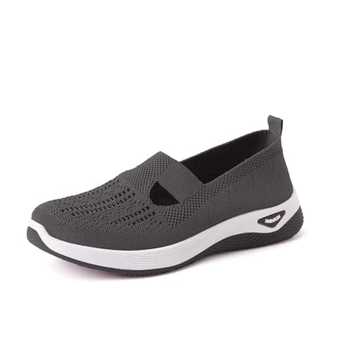Damen Orthopädische Schuhe Walkingschuhe Leicht Sommerschuhe Slip on Sneaker Weite H Komfort Laufschuhe Vermascht Atmungsaktive Outdoor Sportschuhe Arch Support Schuhe Damen von Generic