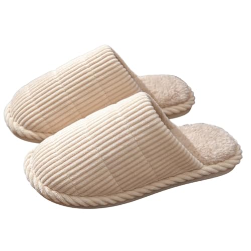 Damen Pantoffeln Lässig Home Cozy Winter Innen Rutschfest Flauschig Gefüttert Cloudyzz Schlappen 39-40 EU,Khaki von Generic