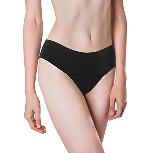 Damen Periode Bikinihose zum Schwimmen - Mädchen Periode Shorts Bademode Menstruationsrock Anzug Set für Frauen, Schwarz 1, M von Generic