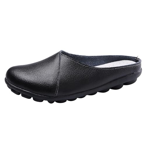 Damen Plateau Schuhe Schwarz Einfarbige vielseitige Mode-Low-Top-Flache Schuhe für Damen, große Freizeitschuhe für Damen Damen Schuhe Gelb 42 (Black, 44) von Generic