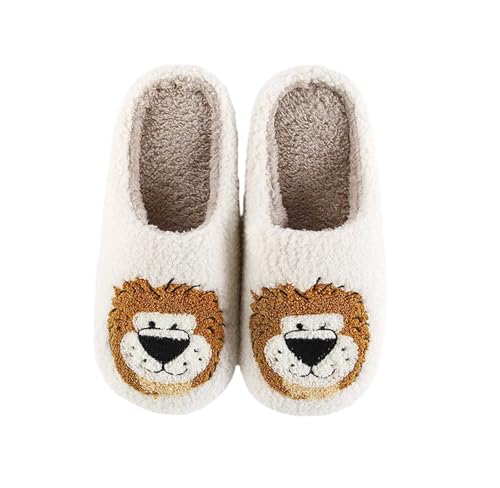 Damen Plüsch Pantoffeln Haushaltsschuhe Memory Foam Unisex Hausschuhe Slippers Mit Rückstellschaum Funny Print Innenbereich Cozy Home Slipper für Frauen von Generic