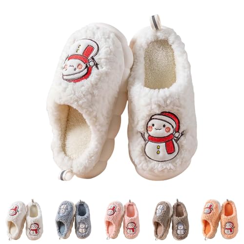 Damen Plüsch Pantoffeln Winter Flauschige Schlappen Weiche Flache Slippers Plüsch Cosy Filzpantoffeln Freizeit Gästehausschuhe Outdoor Plüschhausschuhe Winterschuhe Hausschuhe 40 Filz von Generic